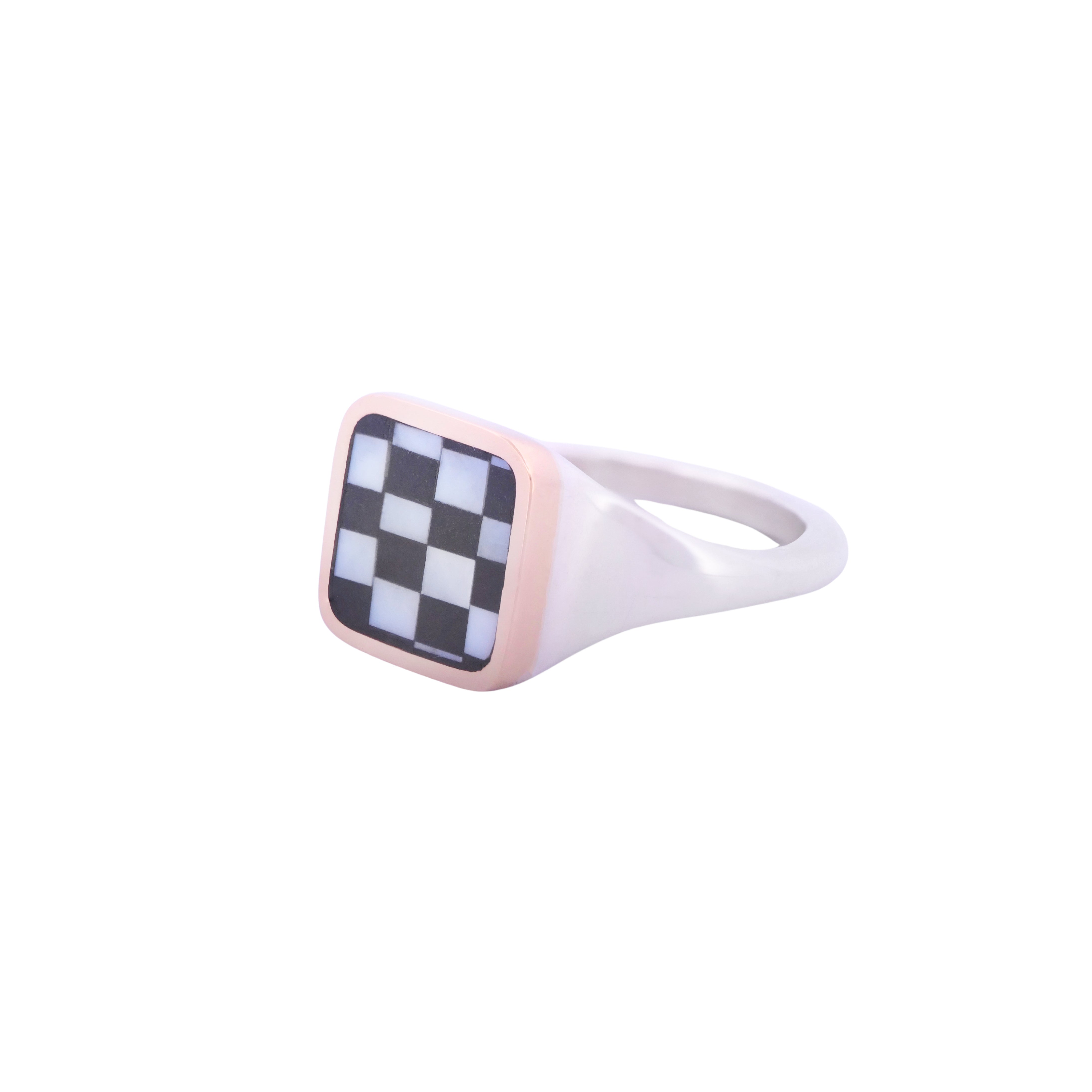 Soft Square Checkerboard Signet