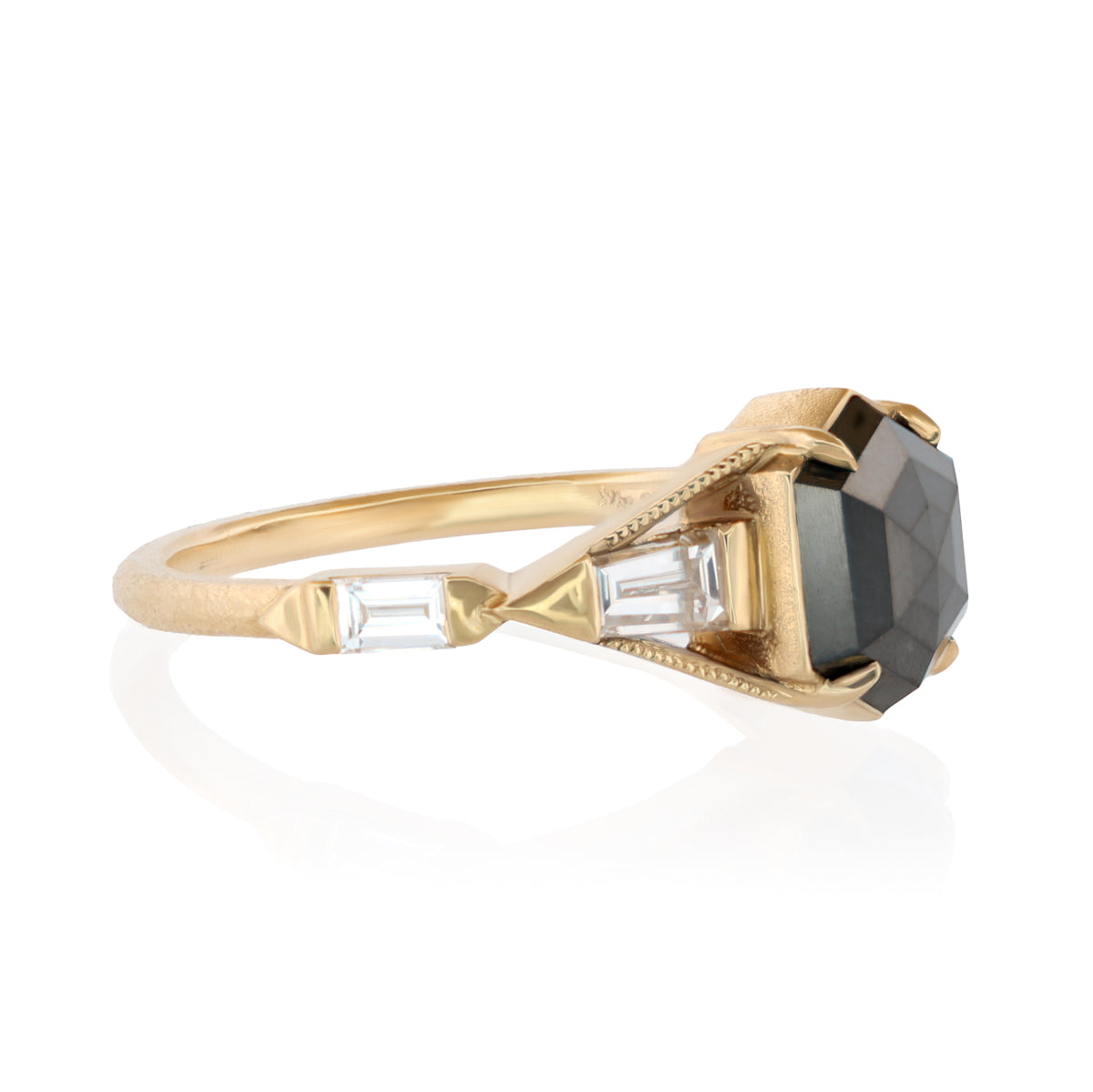 Hexagon Obel Ring - Black Diamond (1.6ct)