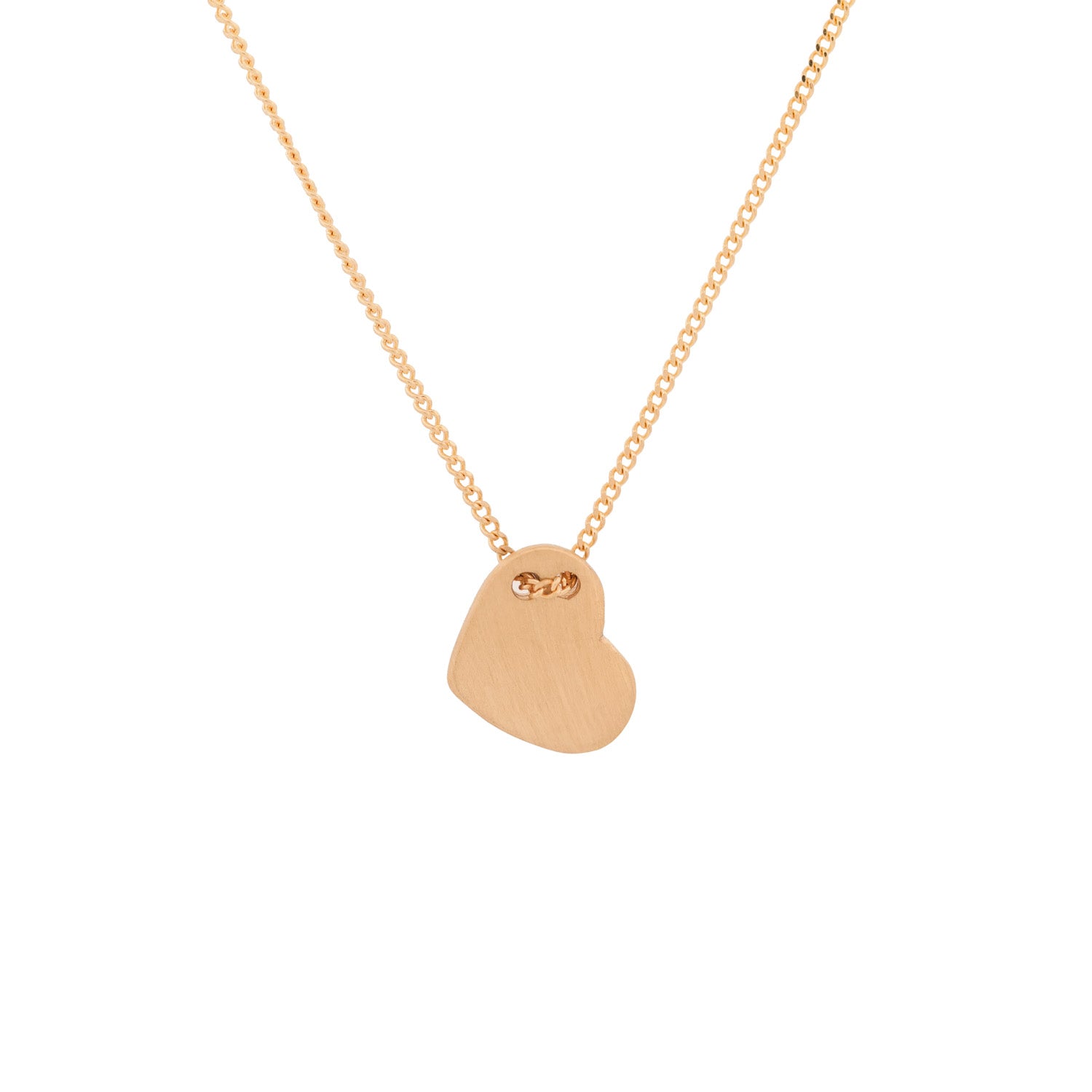 Daisy San Luis BFF Heart Necklace (G) in 14K gold—ideal best friend jewelry on a white background.