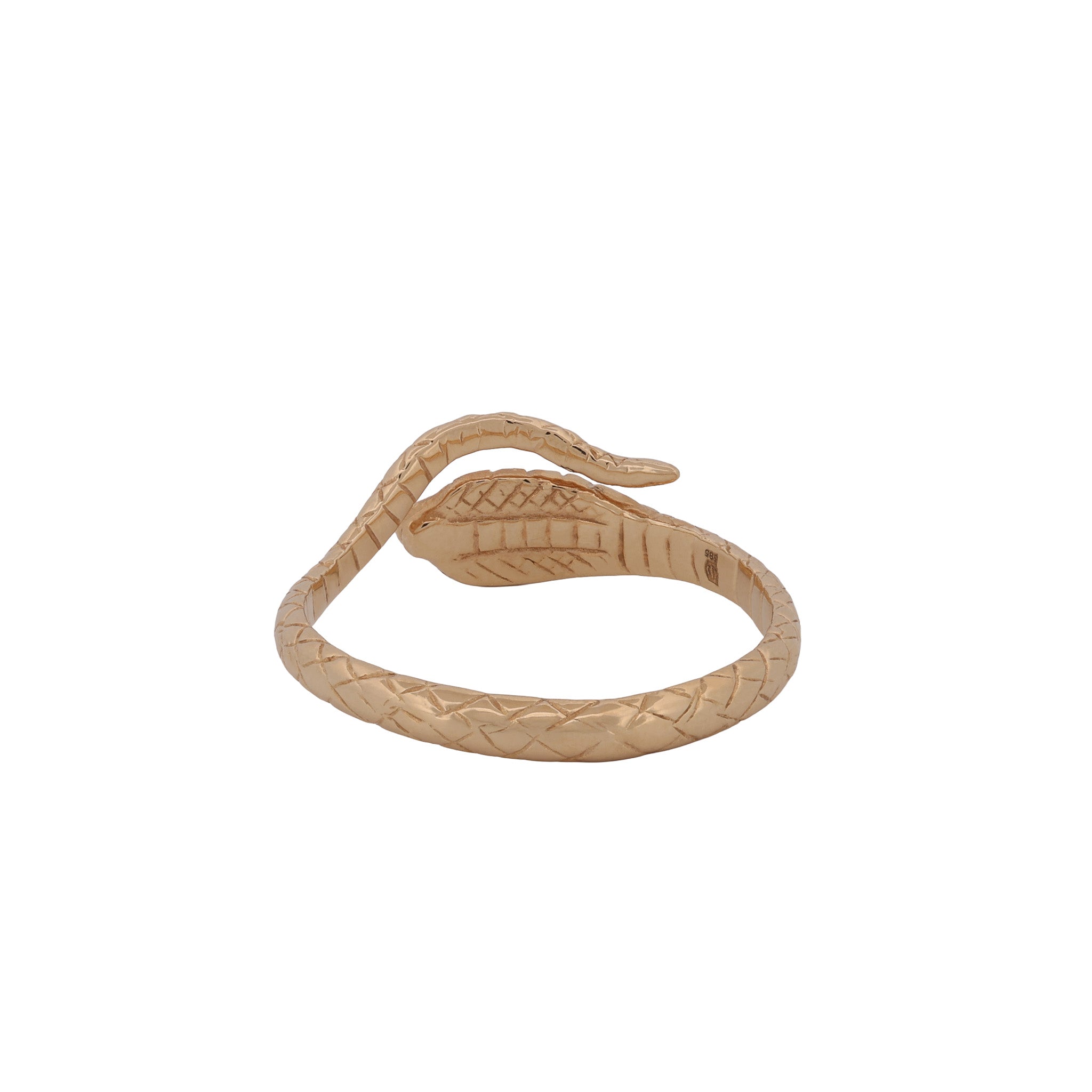 Coiled Cobra Ring - White Diamond