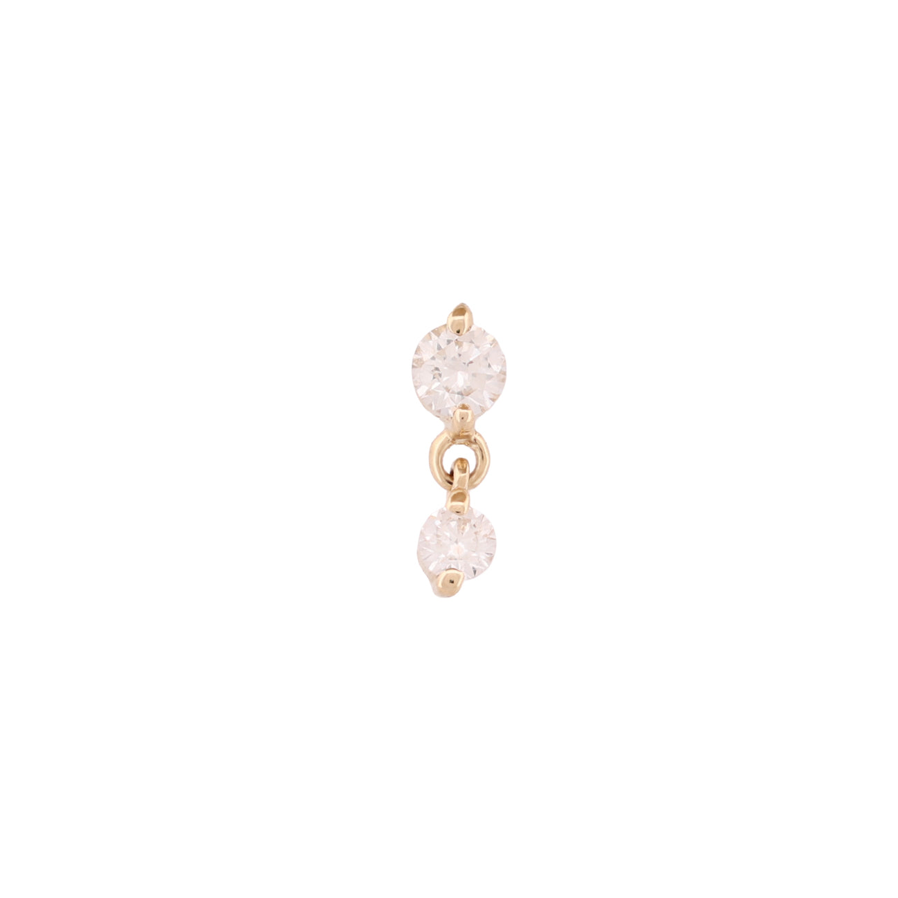Petite Twin Stars - White Diamond (2mm)