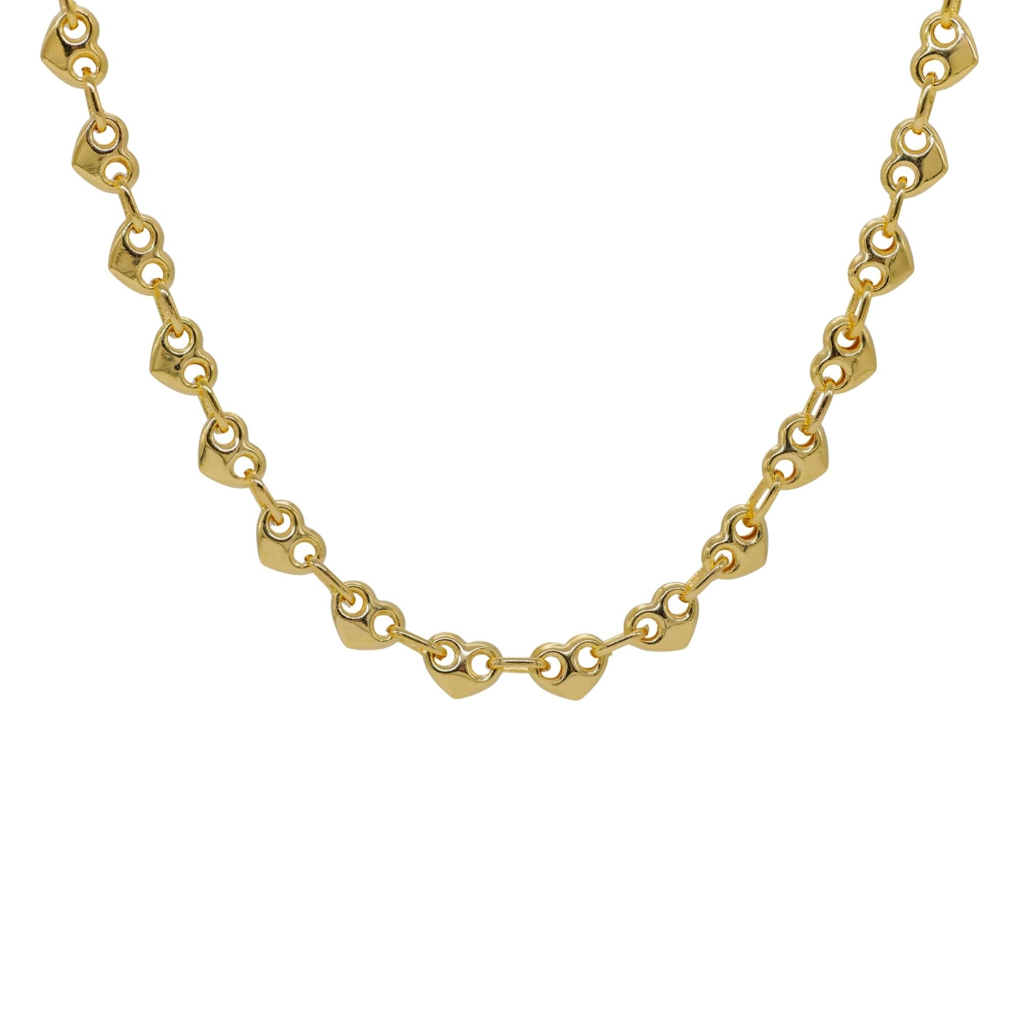 Puffed Heart Necklace (G)