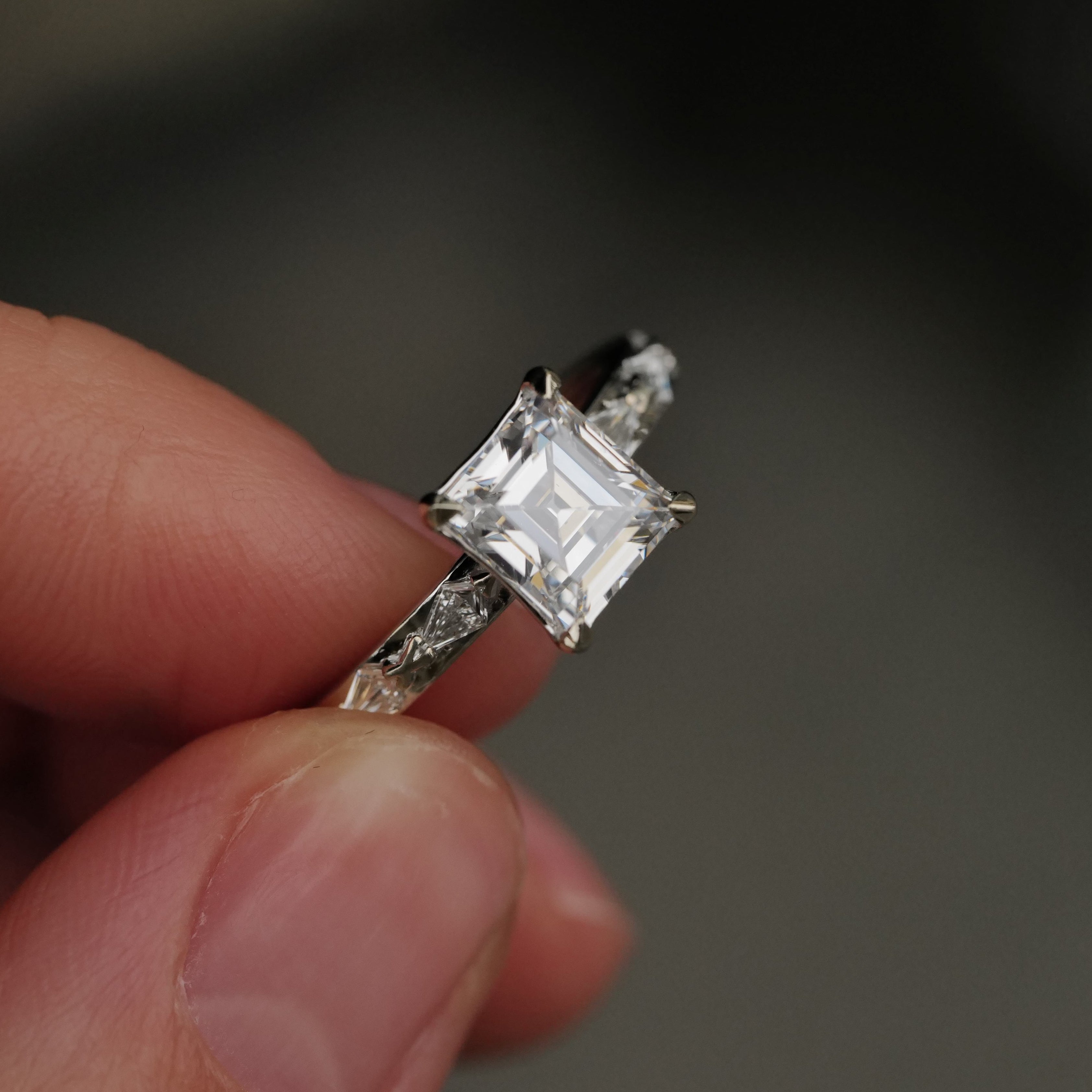 Classic Theia Ring - Antique Carré Diamond (1.41ct)