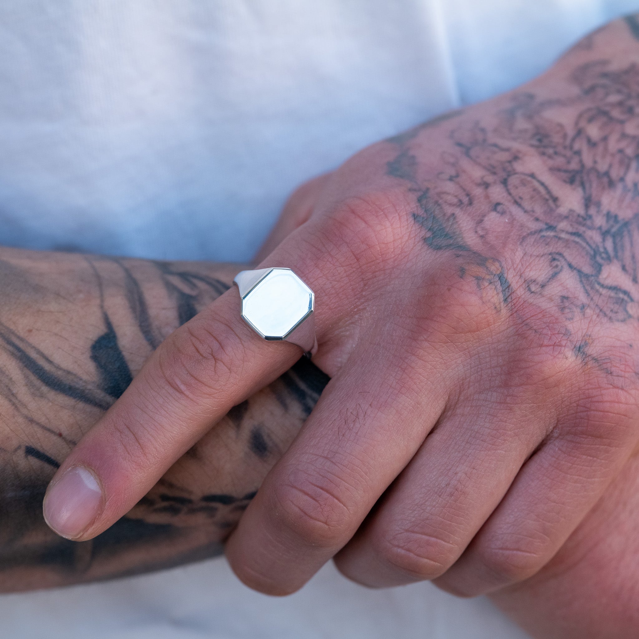 Grande Emerald Signet Ring - Plain (S)