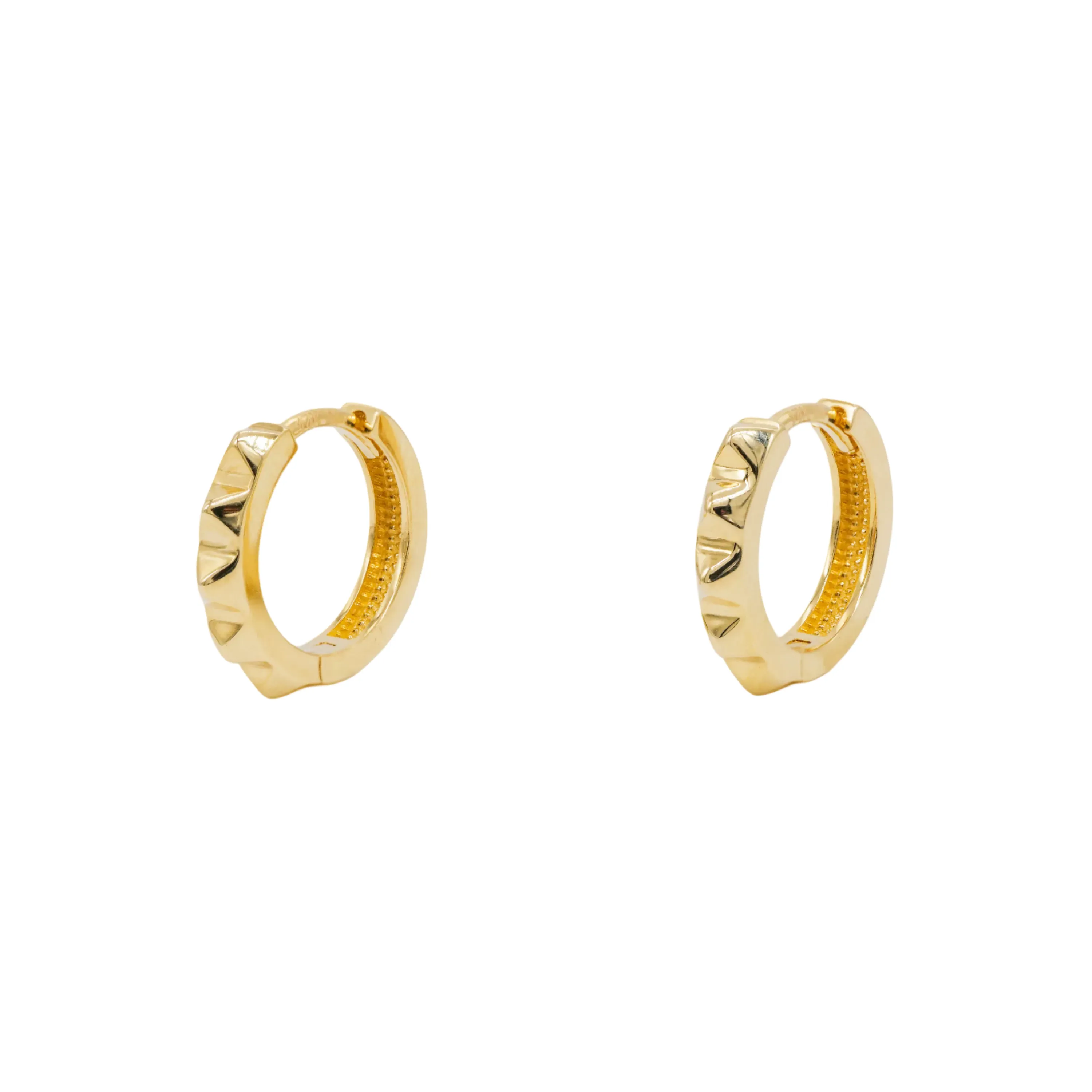 Temple Stud Huggie Hoop