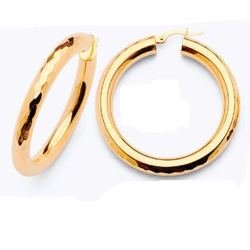 Classic Faceted Hoops - 20mm