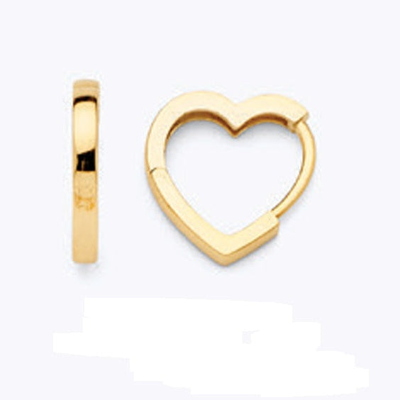 Heart Huggie Hoop