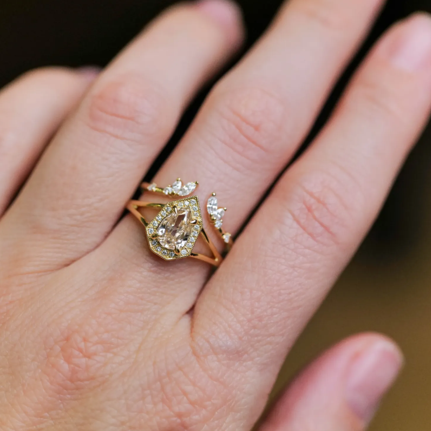 Petite Phoebe Ring - Light Champagne Diamond (1.13ct)