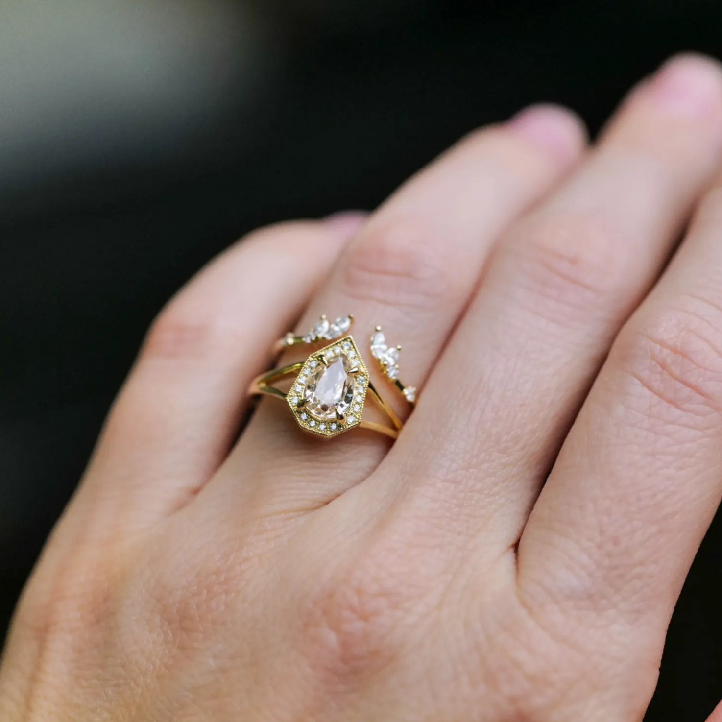 Petite Phoebe Ring - Light Champagne Diamond (1.13ct)