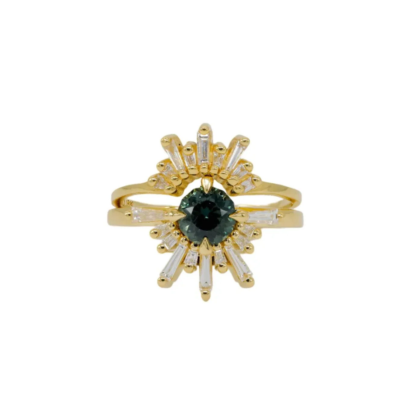 Classic Demi Feu - Peacock Teal Sapphire (1.042ct)
