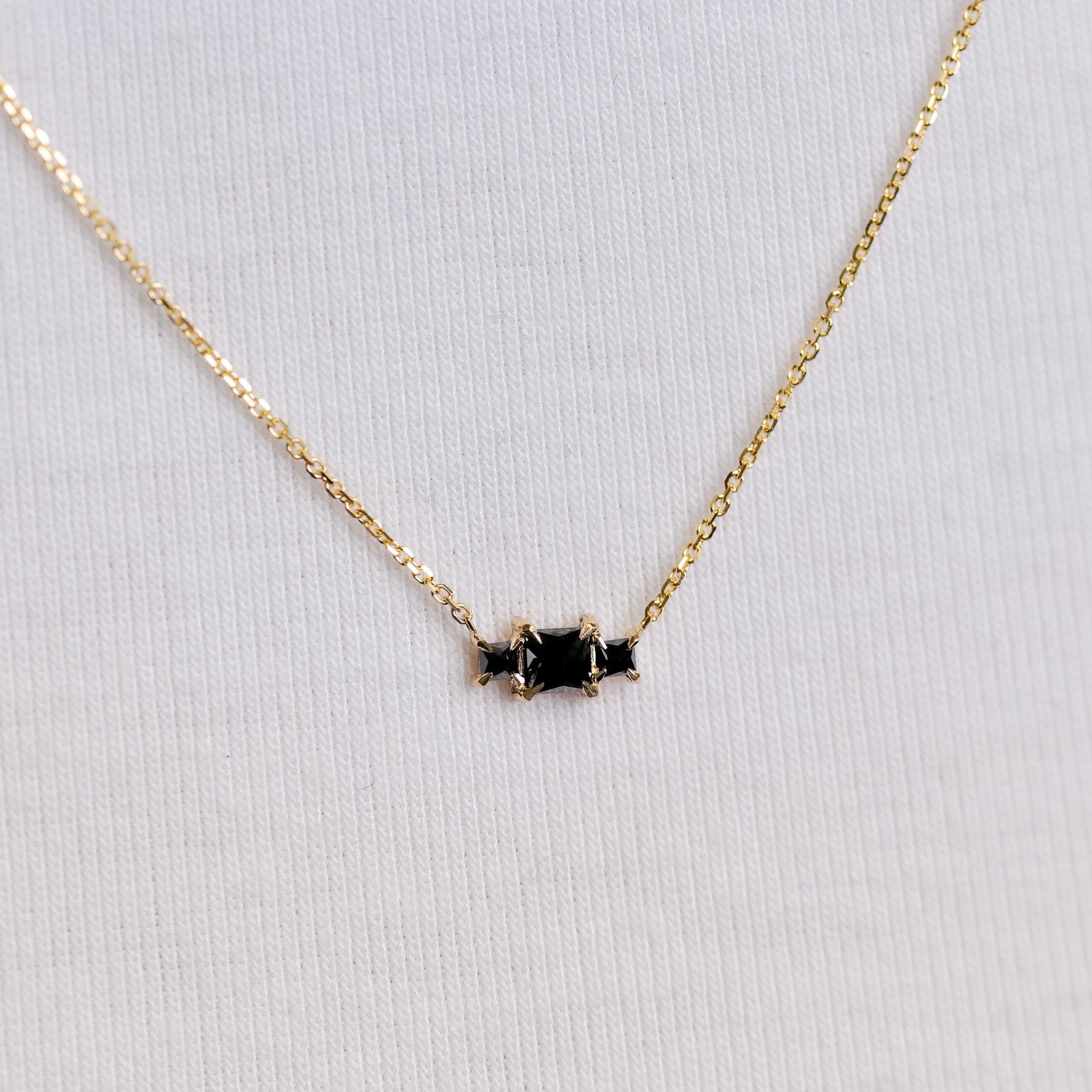 Grande Temple Necklace - Black Diamond