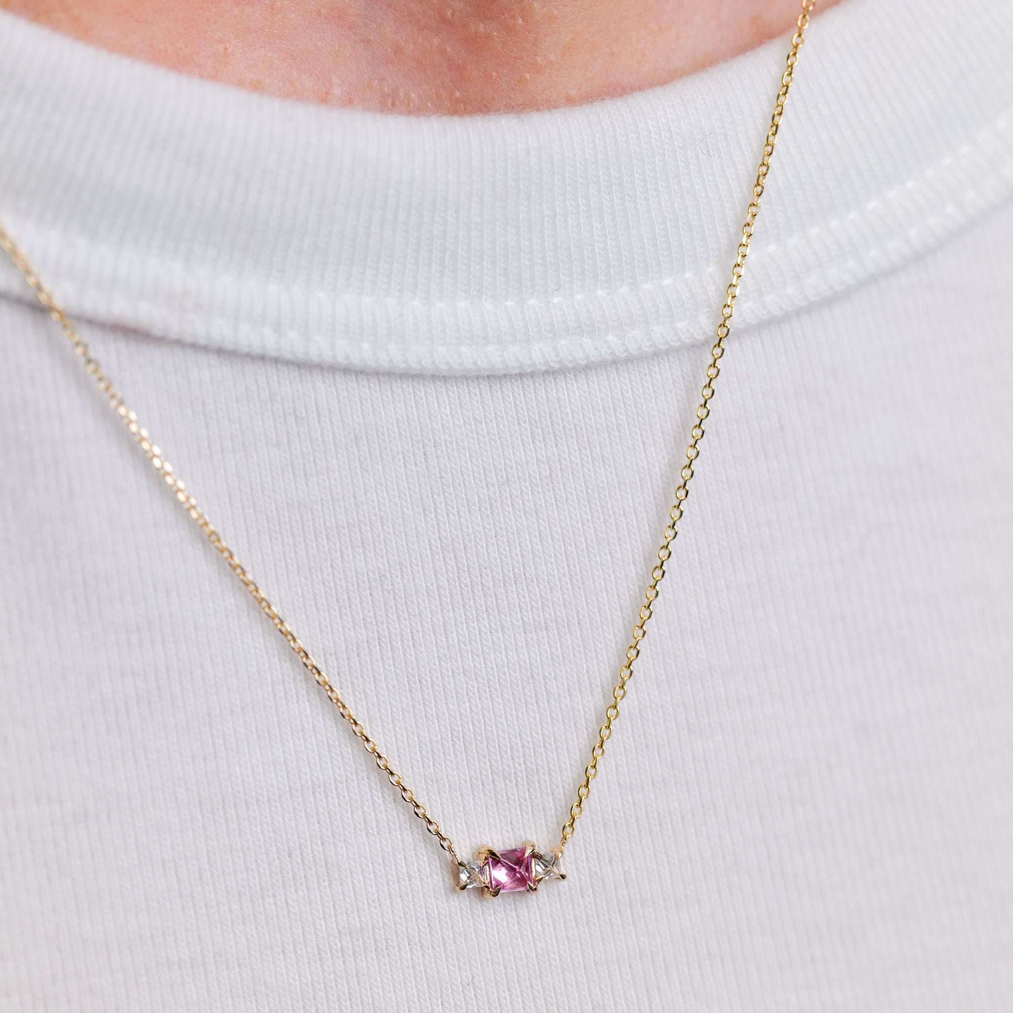 Grande Temple Necklace - Pink Sapphire