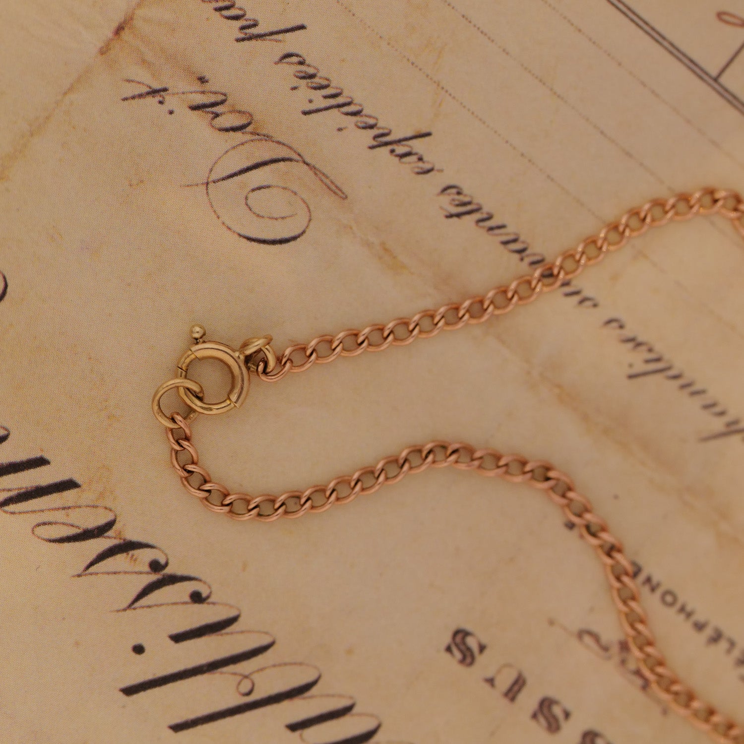 Vintage 9k Rose Gold Chain