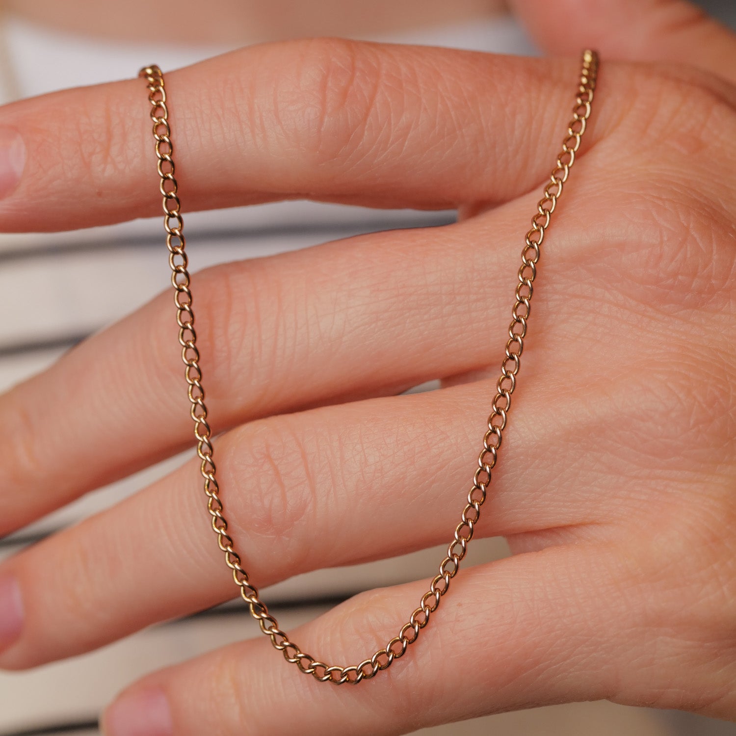 Vintage 9k Rose Gold Chain