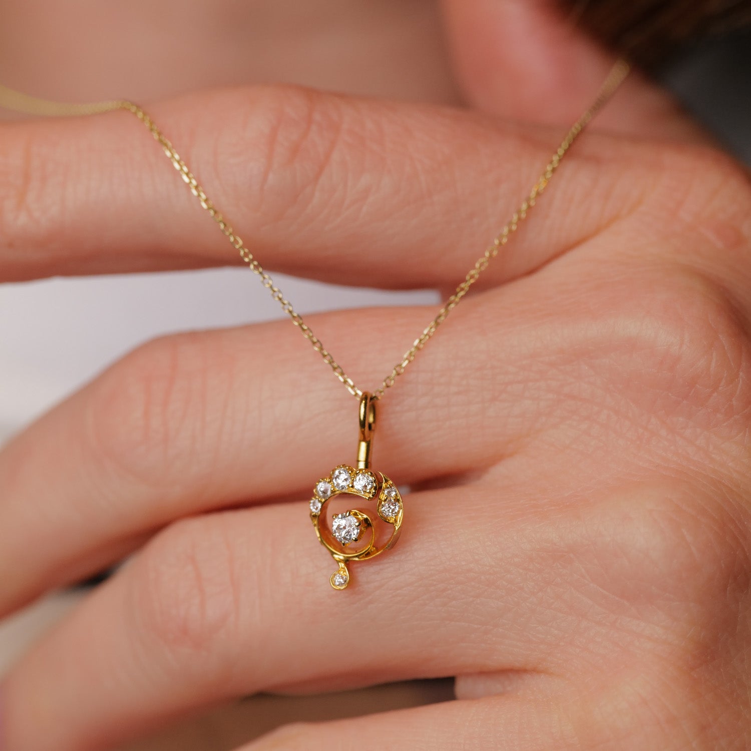 Antique Diamond Swirl Charm