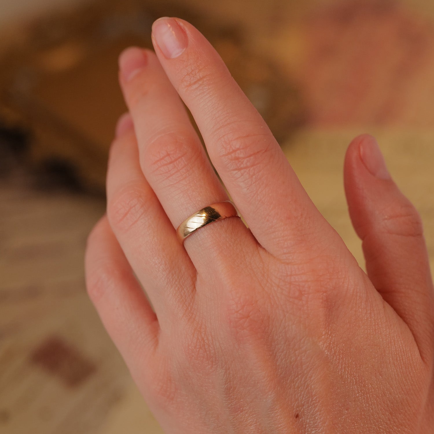 Antique Faint Lines Ring