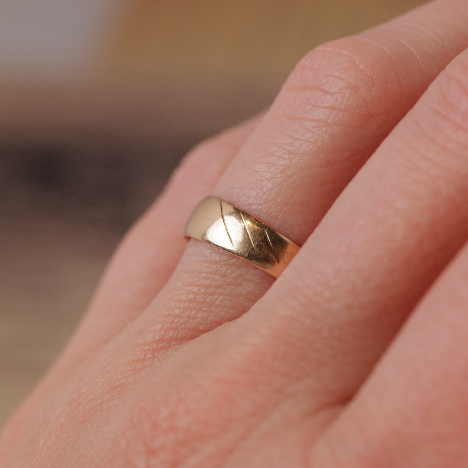 Antique Faint Lines Ring