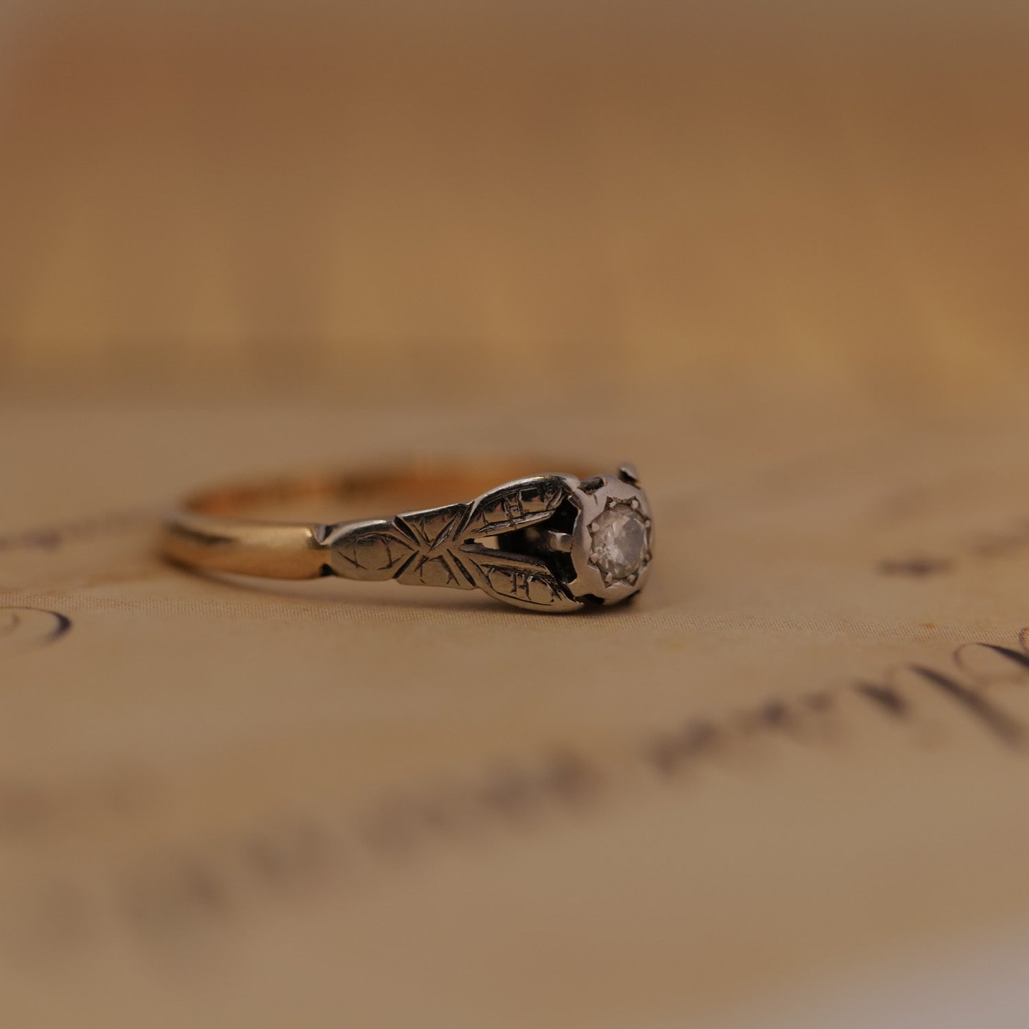 Vintage Diamond Solitaire Ring