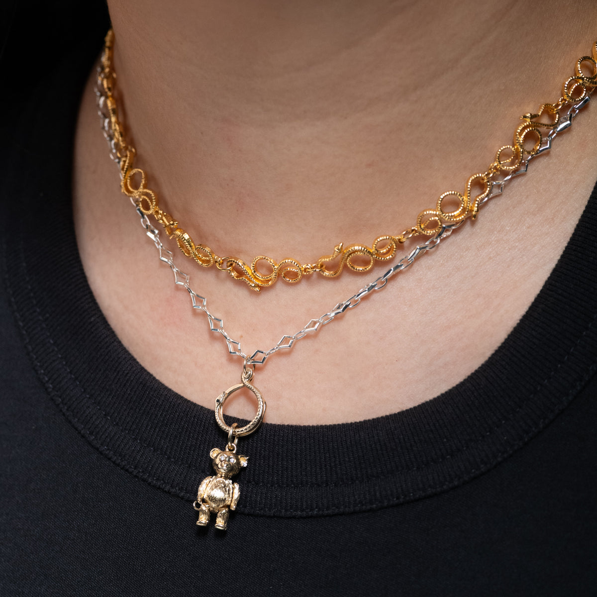 Rebirth Snake Chain Necklace (GP)