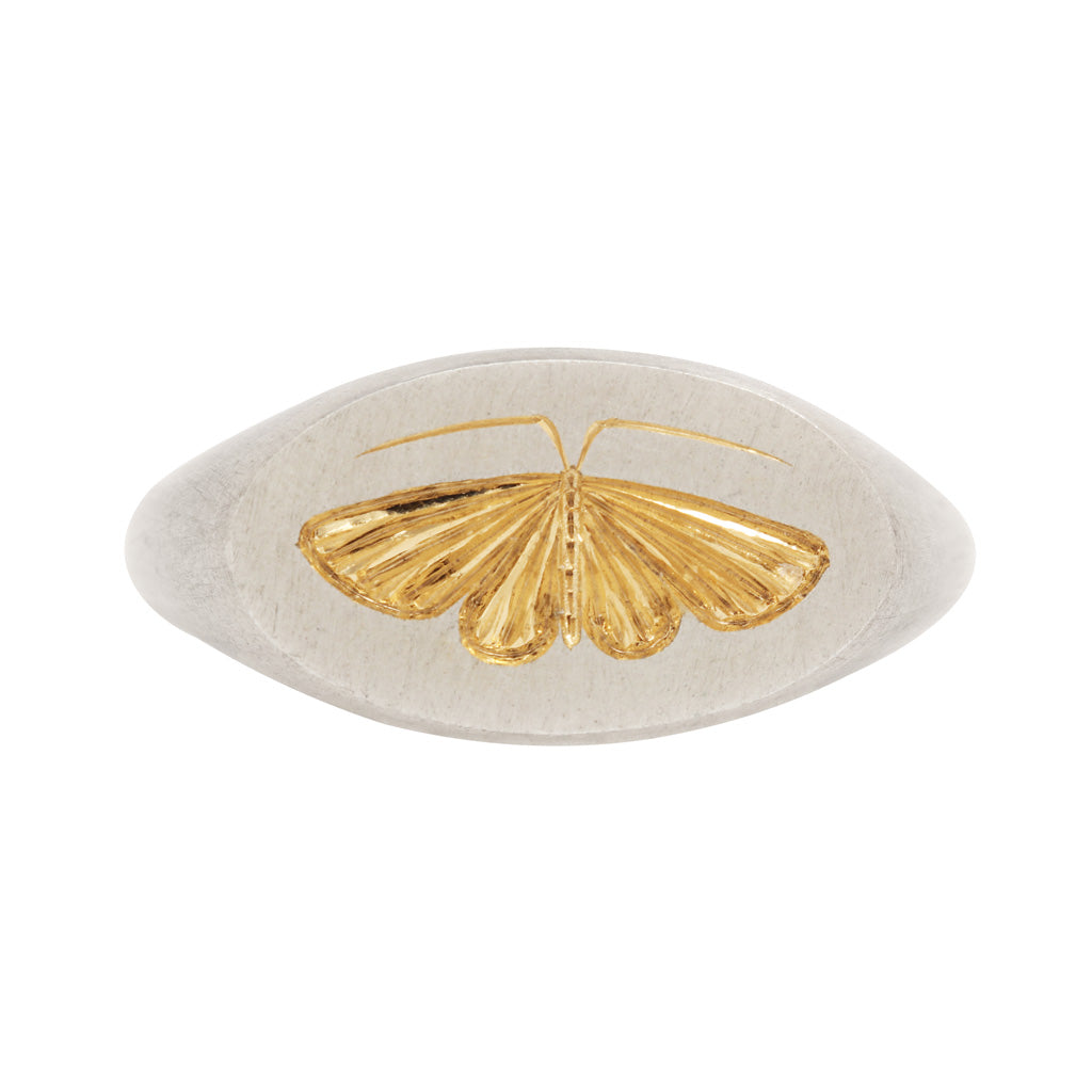Moth Signet Ring