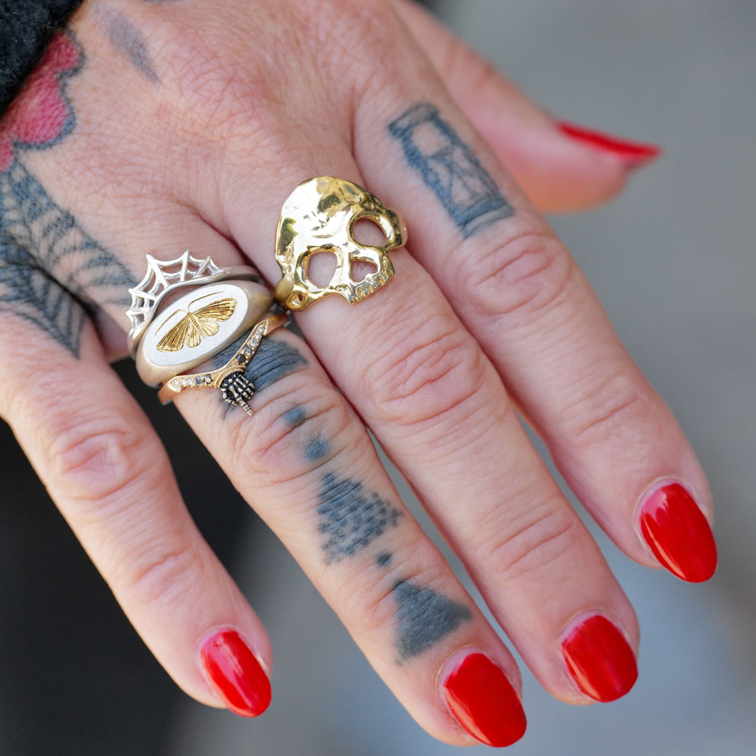 Moth Signet Ring