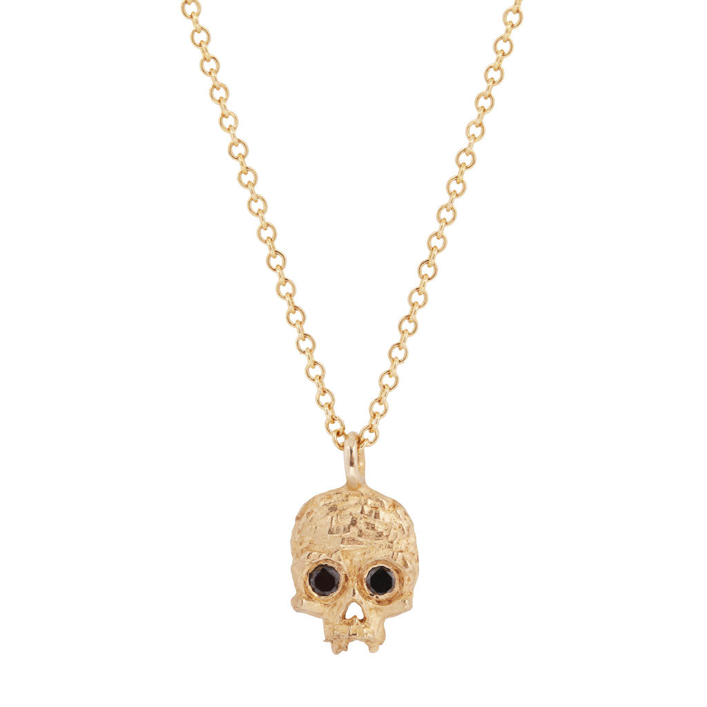 14k Gold Skull Chain Gold Men Women 14k Gold Finish Smoking Biker