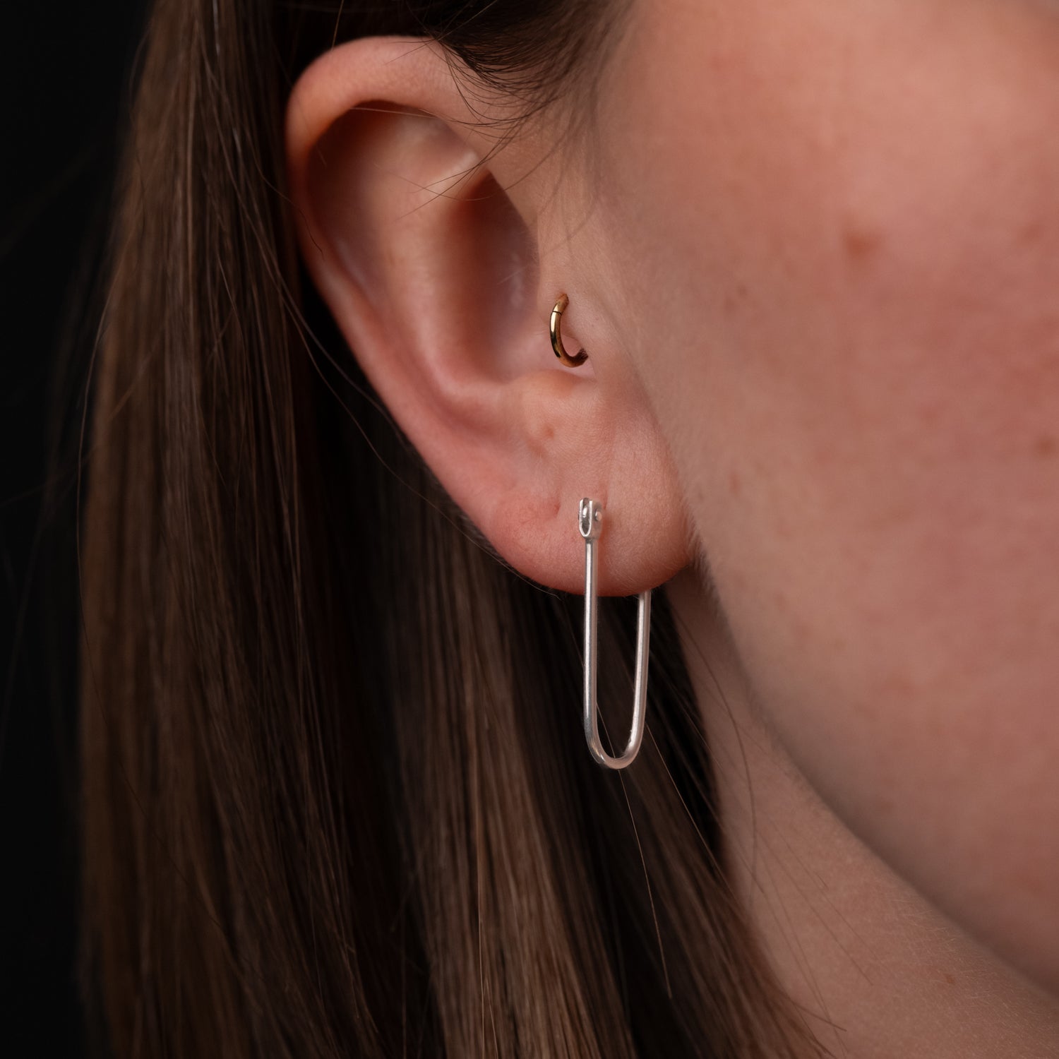 Latch Hoop - Silver