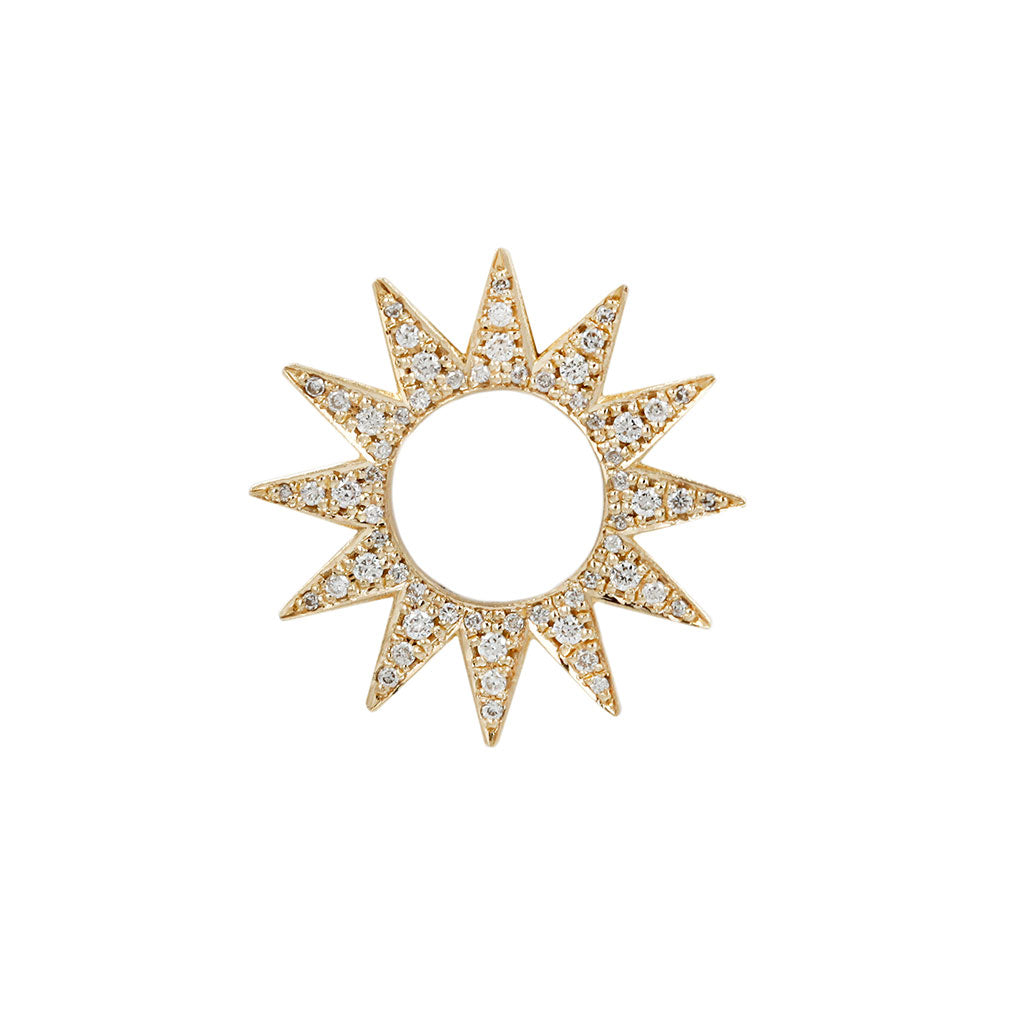 Mini Spur Charm - White Diamond