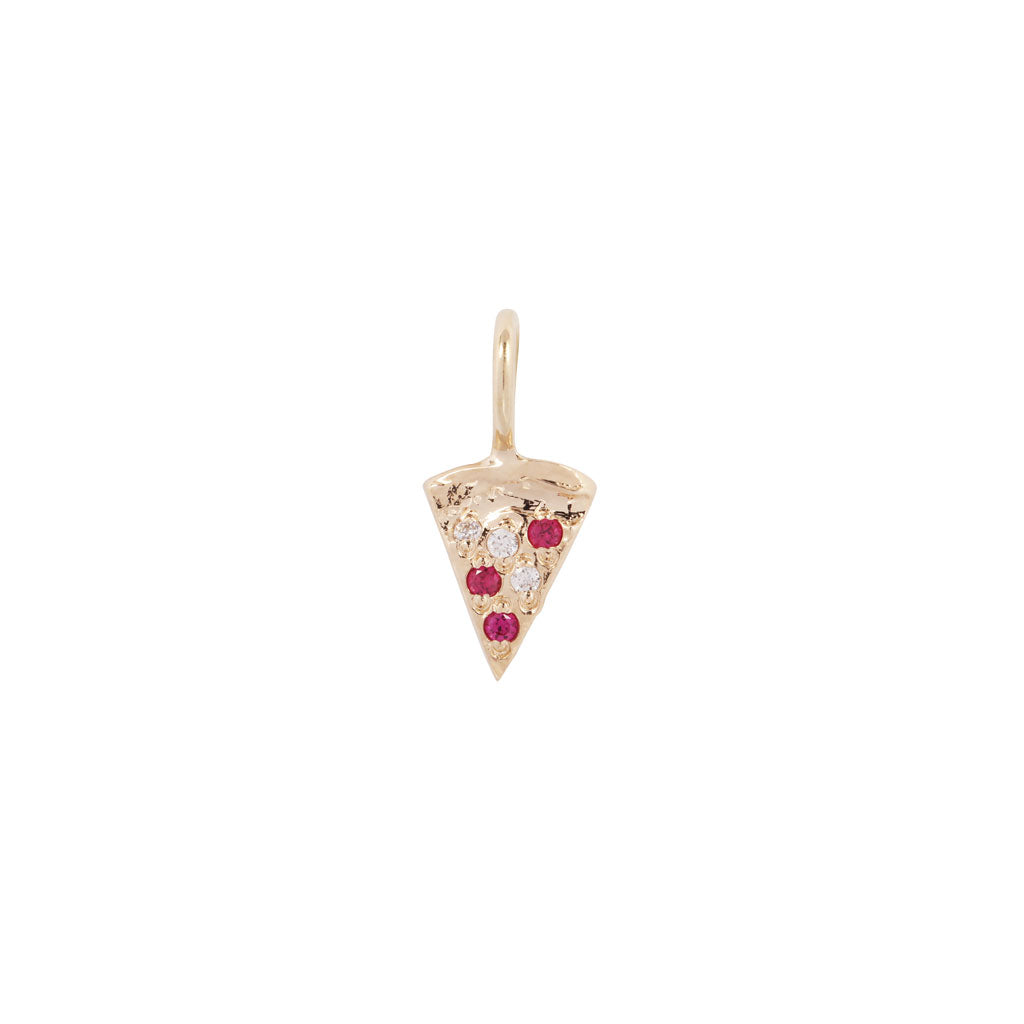 Pizza Charm For Bracelets - Compatible With Pandora, Chamilia & Other 3mm European Charm Bracelets