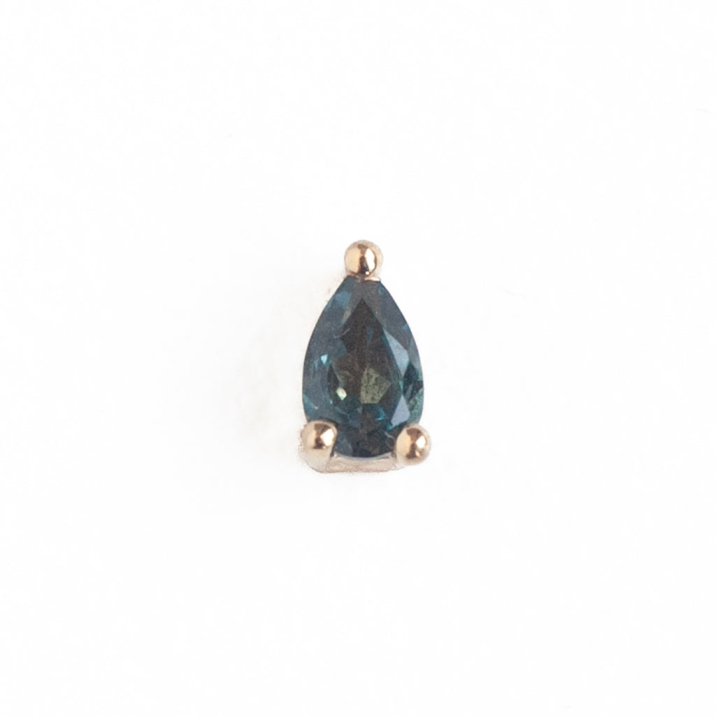 3 Prong Stone Pear - Colored (5x3mm)