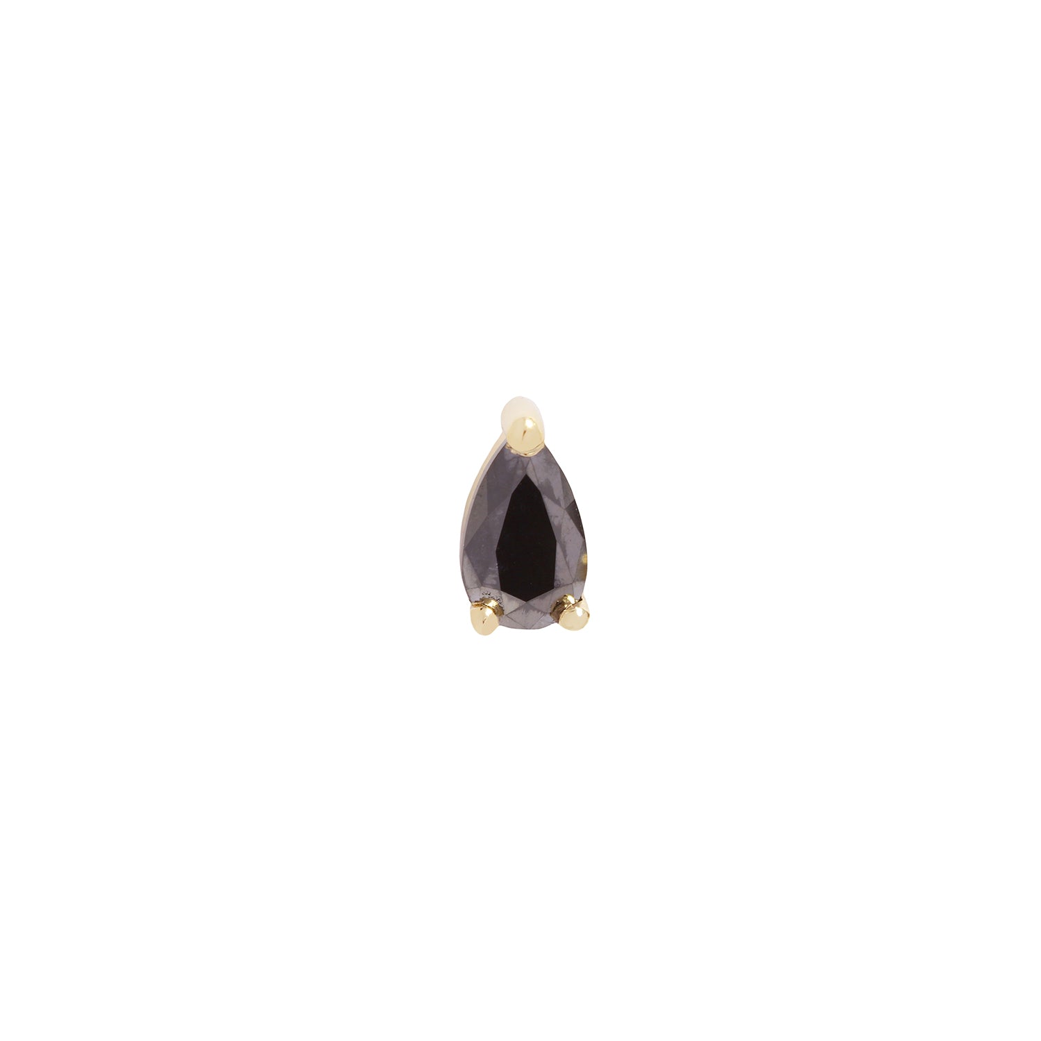 3 Prong Stone Pear - Black Diamond
