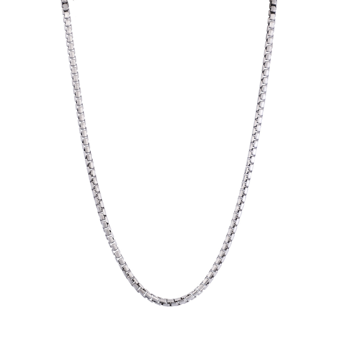 Fiat Lux Classic Box Chain (S) sterling silver necklace.