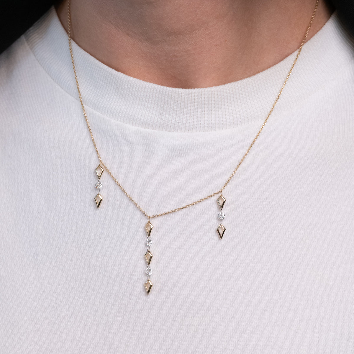 Falling Star Chandelier Necklace