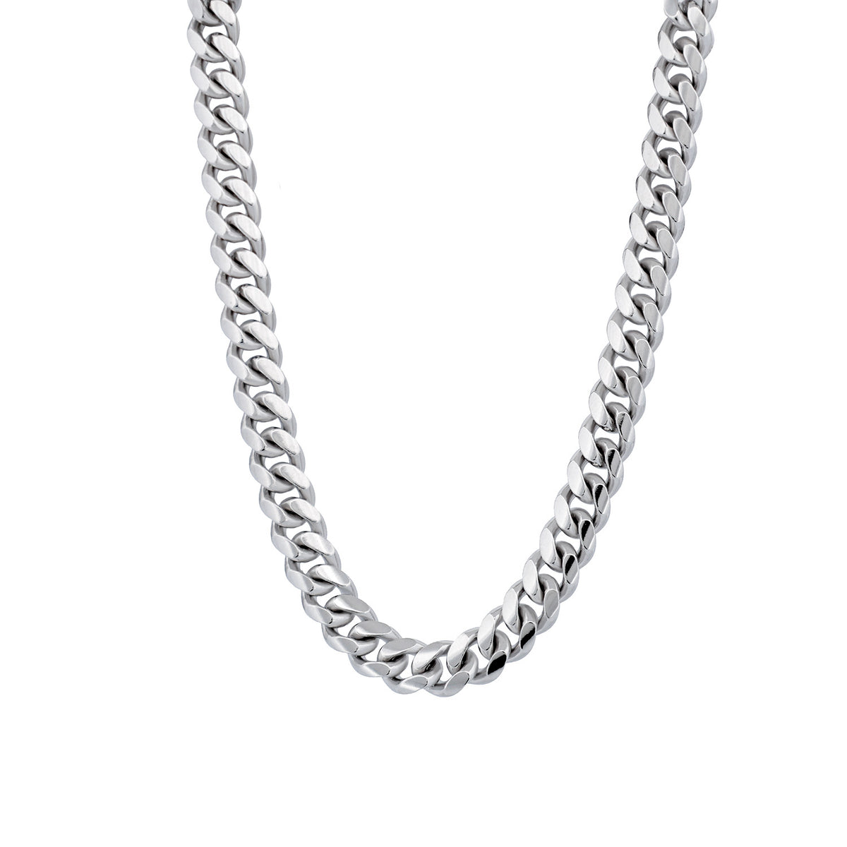 Fiat Lux XL Cuban Chain (S) 5.5mm silver-toned Cuban link chain necklace.