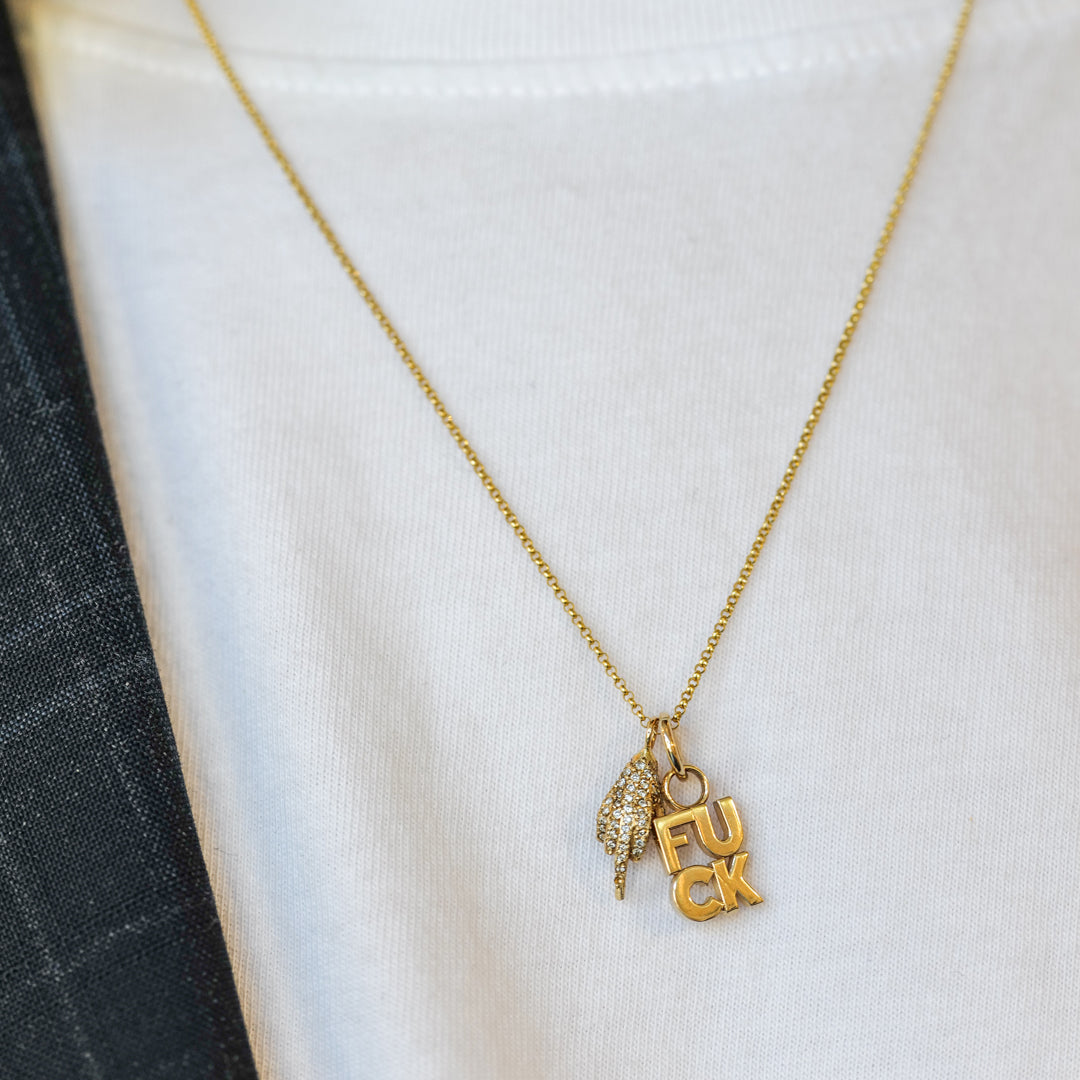 Pavé FU Necklace
