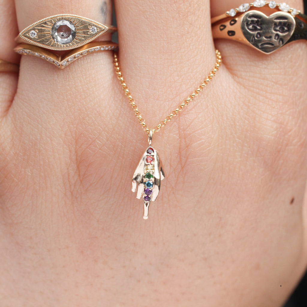 Pride Rainbow FU Necklace