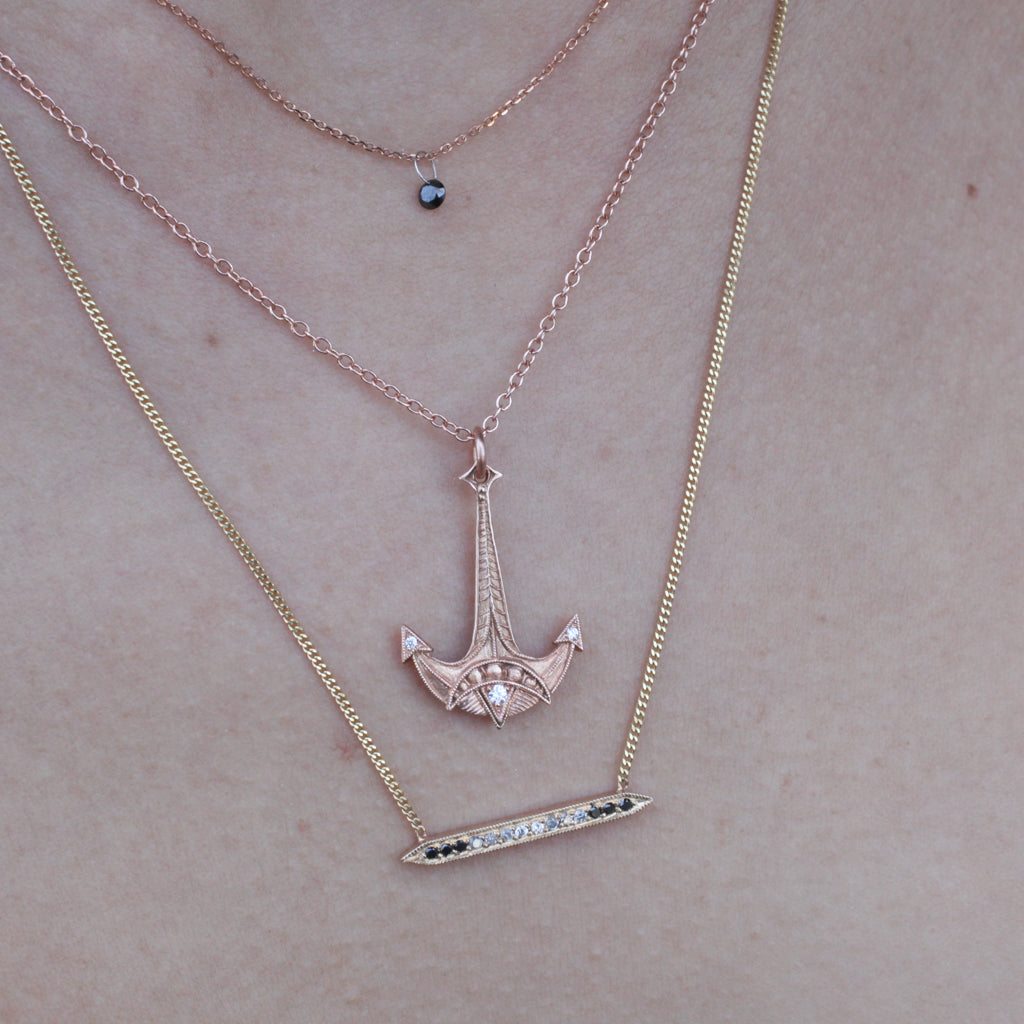 Tegla Necklace - Pavé