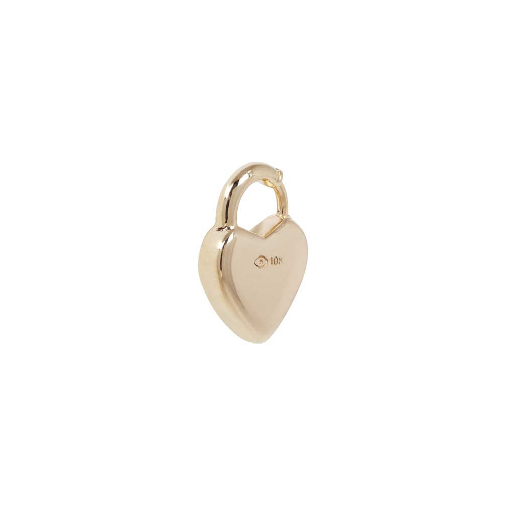 Forget-Me-Not Heart Lock Charm