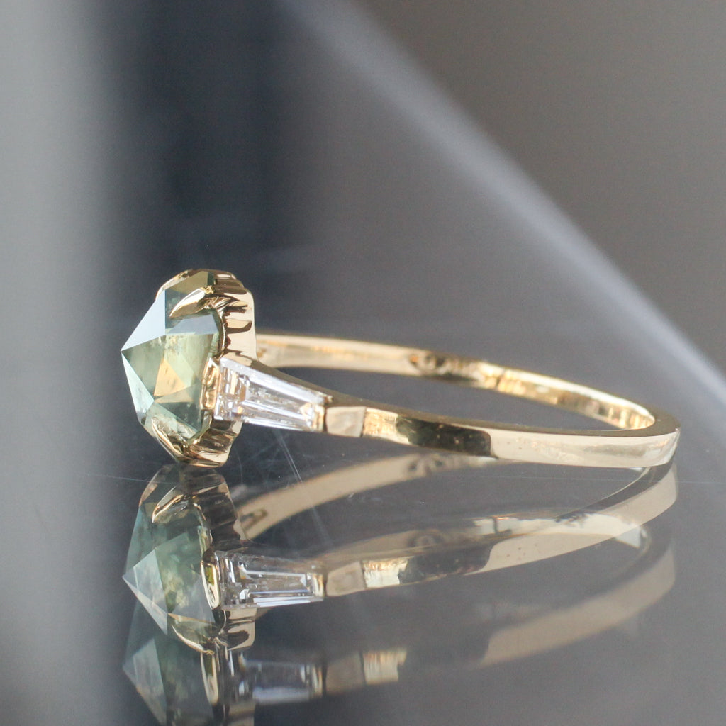 18k gold sapphire ring