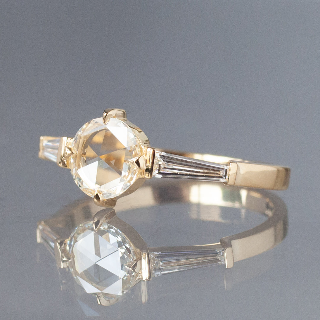 Calliope Ring - Rose Cut Round Diamond