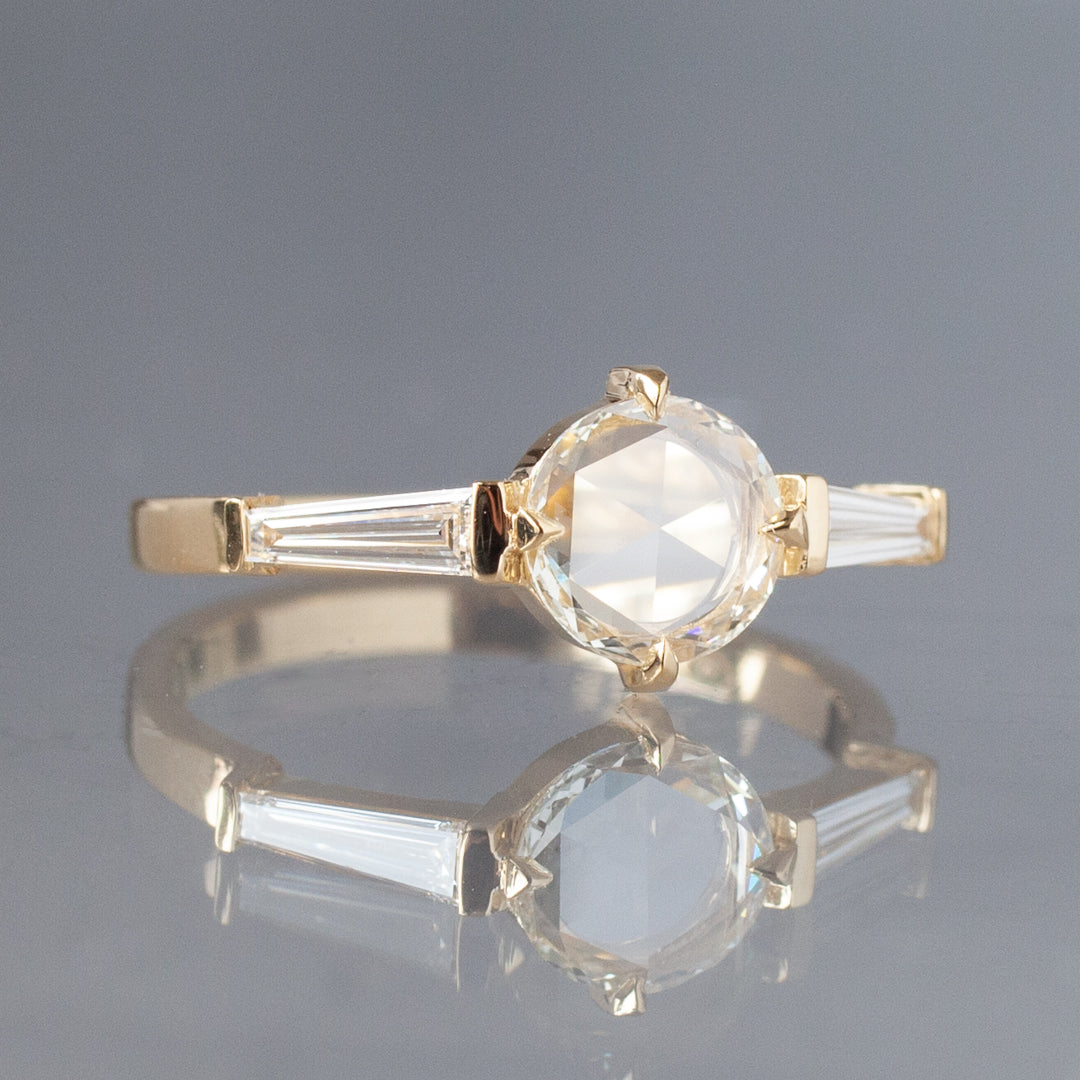 Calliope Ring - Rose Cut Round Diamond