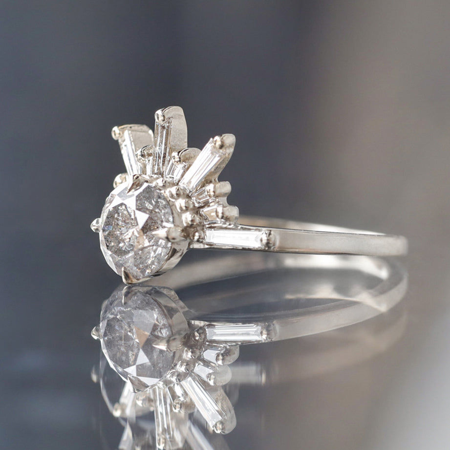 Demi Feu Ring - Salt & Pepper Diamond (1.20ct)