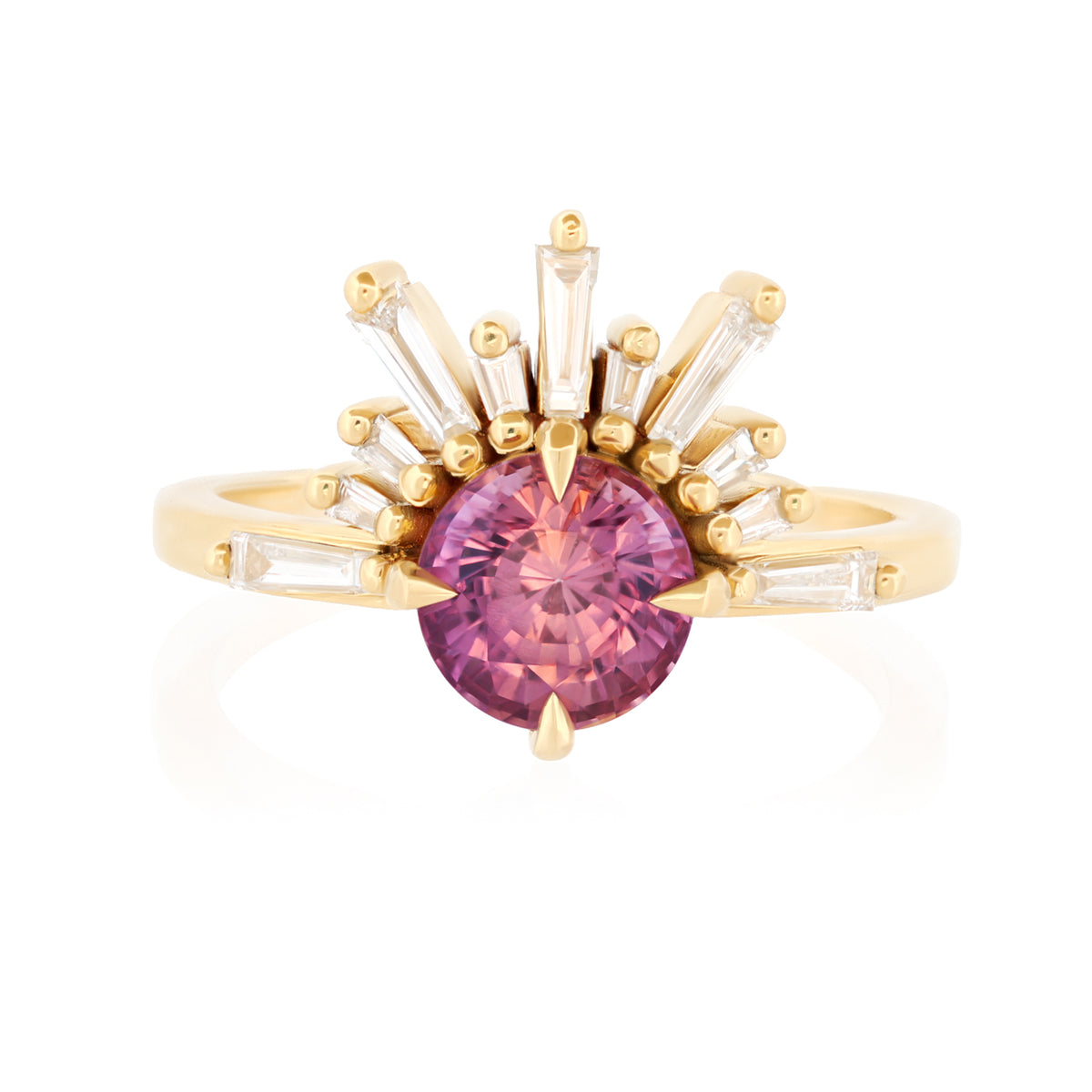Classic Demi Feu - Sunset Coral Sapphire (1.71ct)