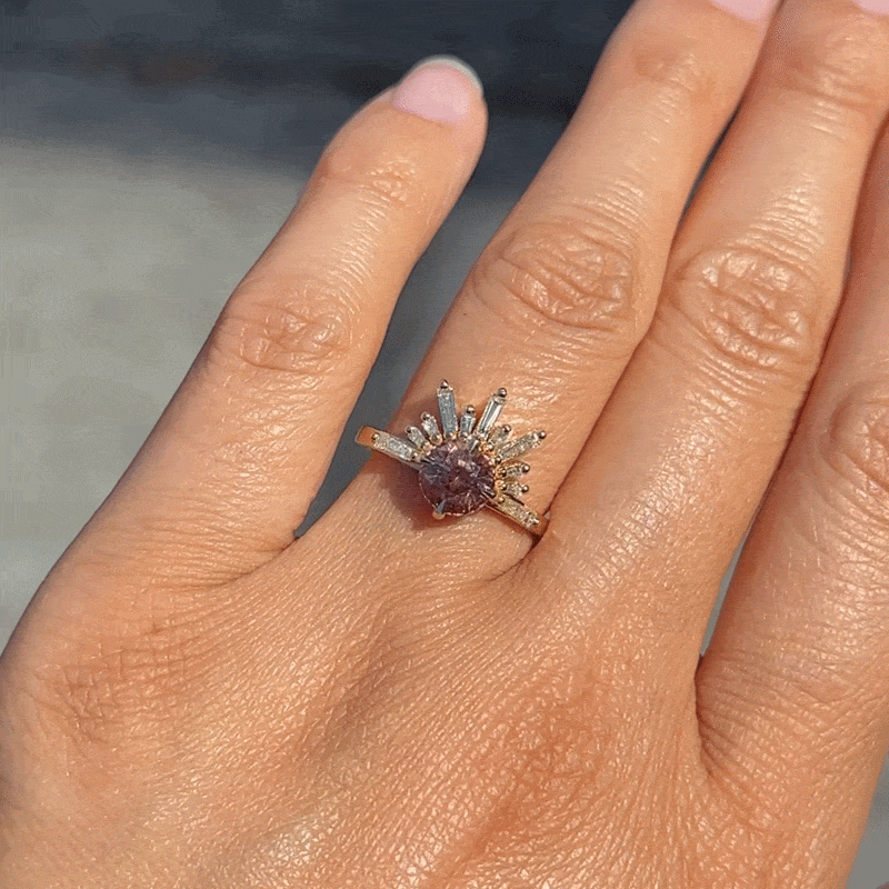 Classic Demi Feu - Sunset Coral Sapphire (1.71ct)