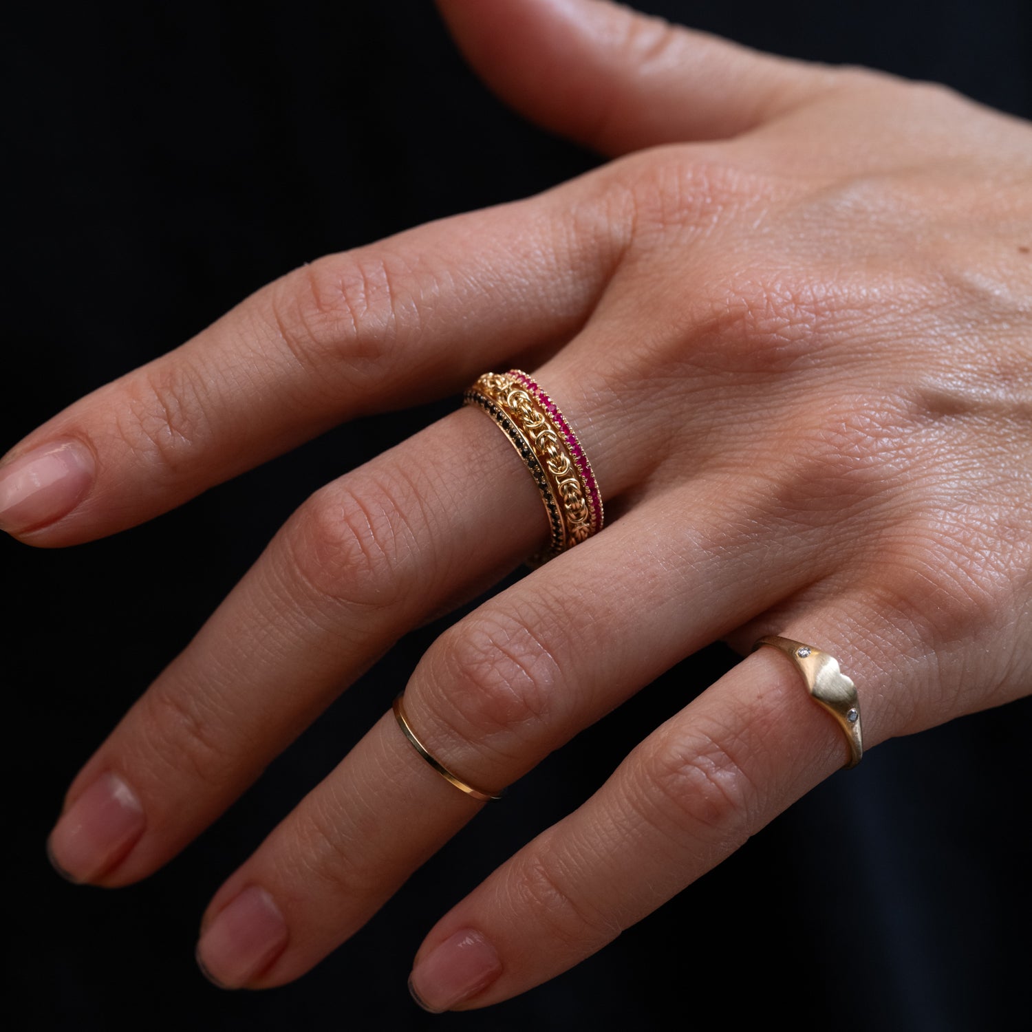Feather Weight Ring - Ruby