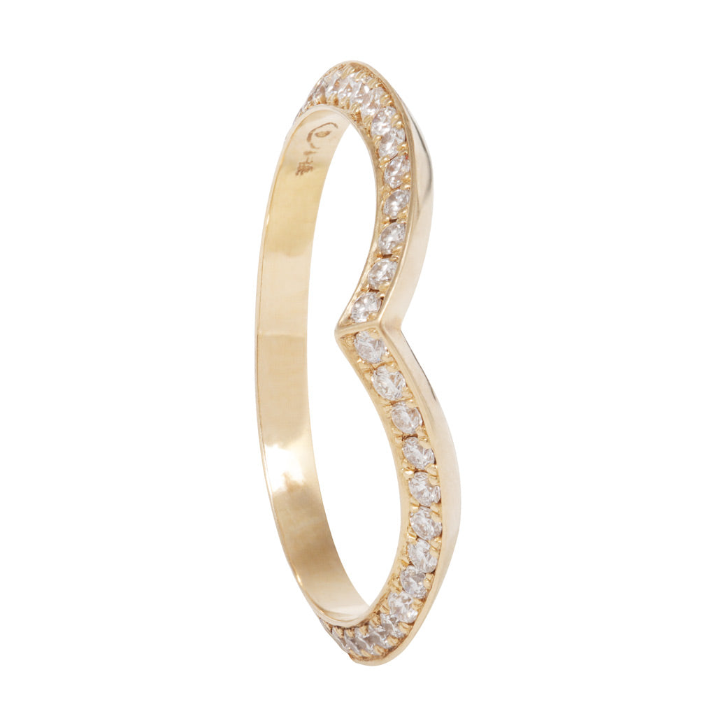 Knife Edge Hazeline Ring - Pavé