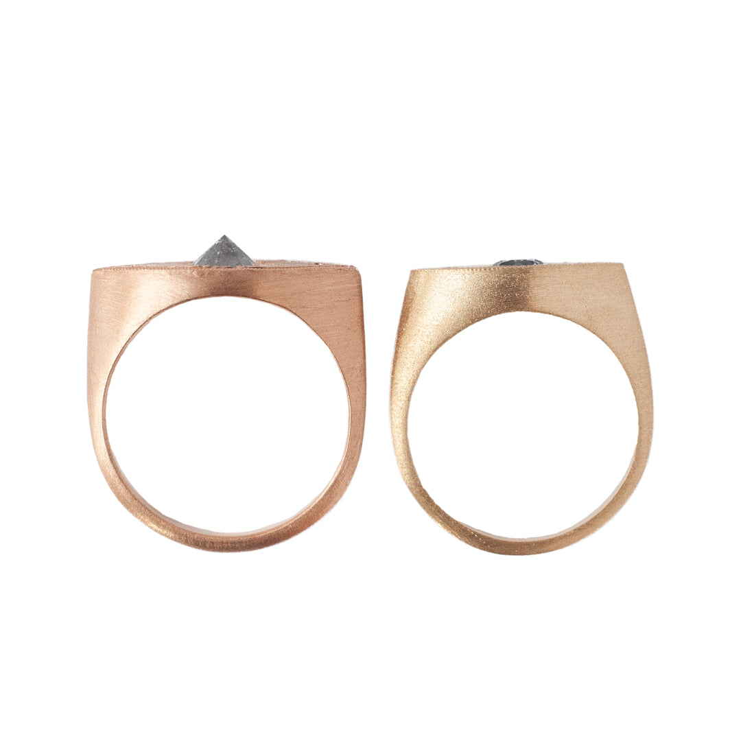 Petite Brilliant Third Eye Ring - Sapphire