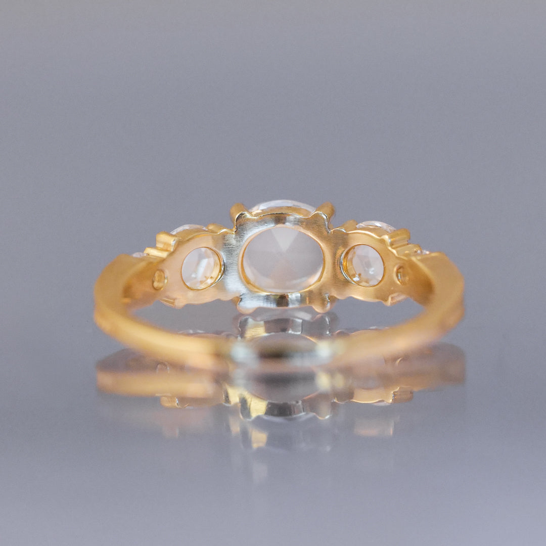 5 Stone Grande Temple Ring - White Round Diamond