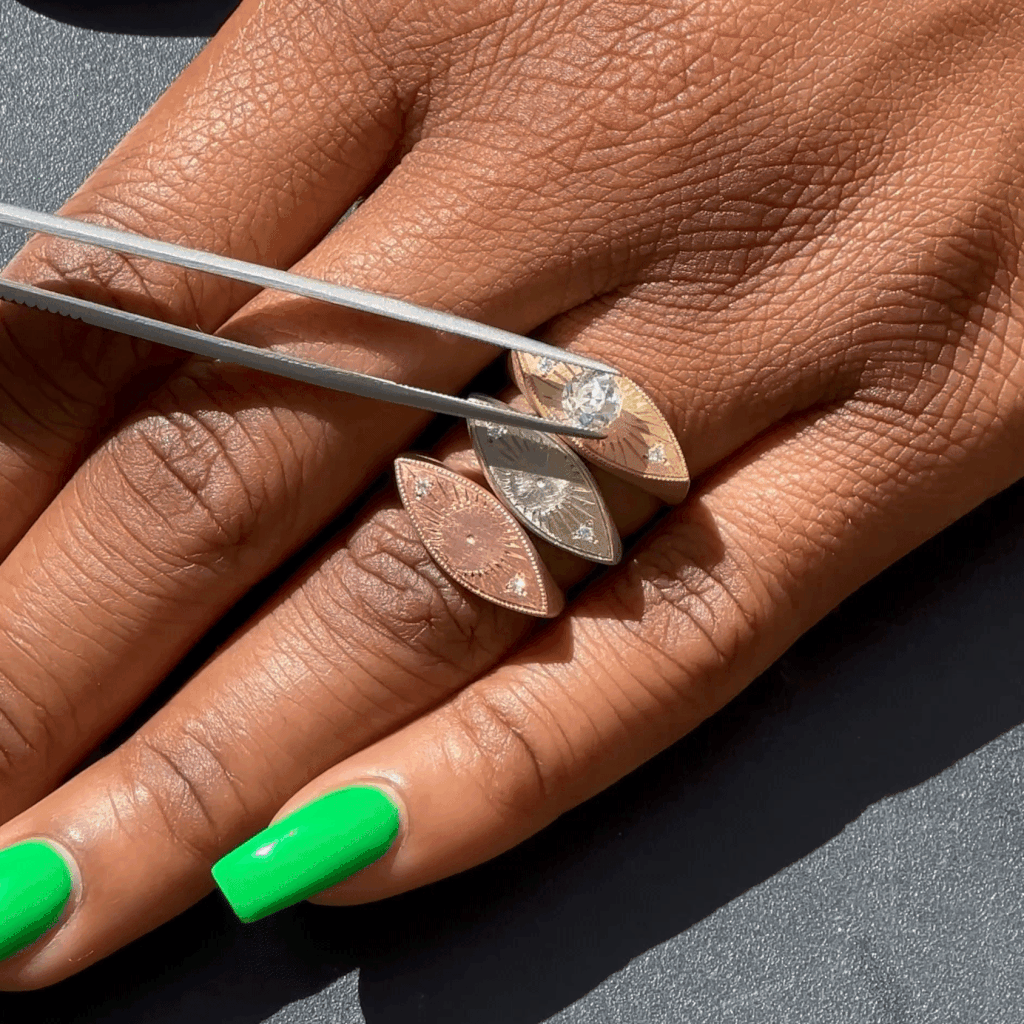 Third Eye Ring - Antique Old European Cut Diamond (.49ct)