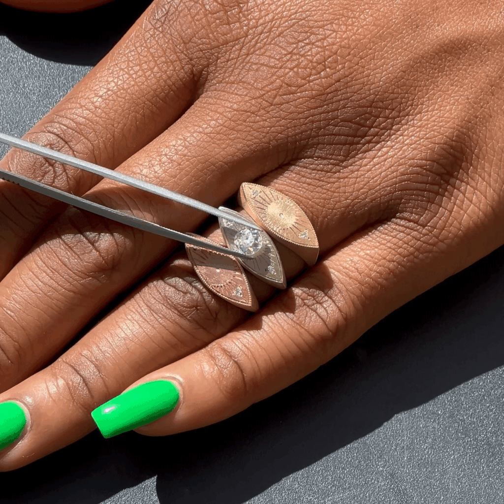 Third Eye Ring - Antique Old European Cut Diamond (.49ct)